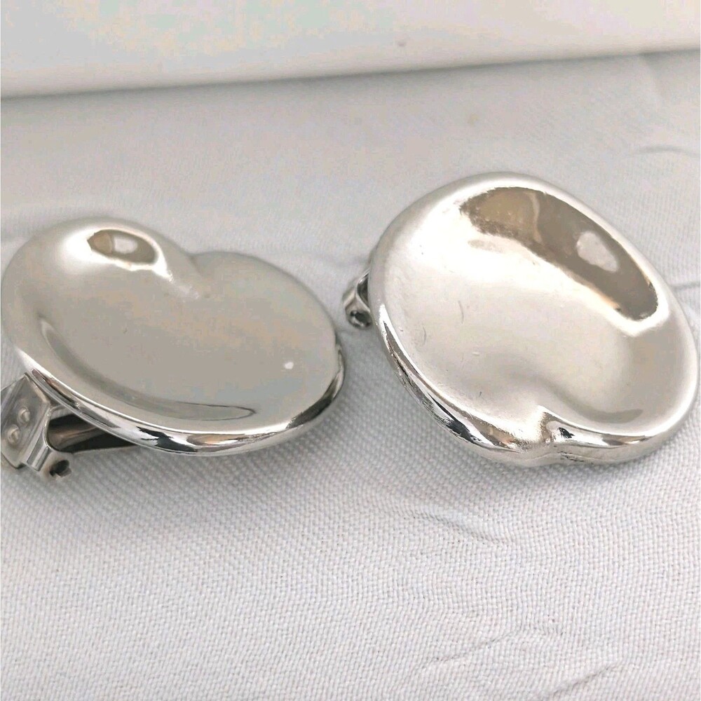 Rare Elsa Peretti Halston Clip On Statement Earrings Famous 70s Designer Signed
